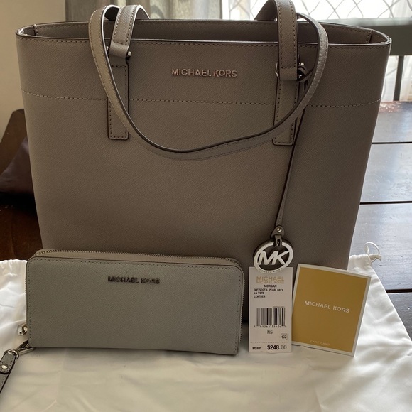 Michael Kors Handbags - Michael Kors Morgan tote and matching wallet